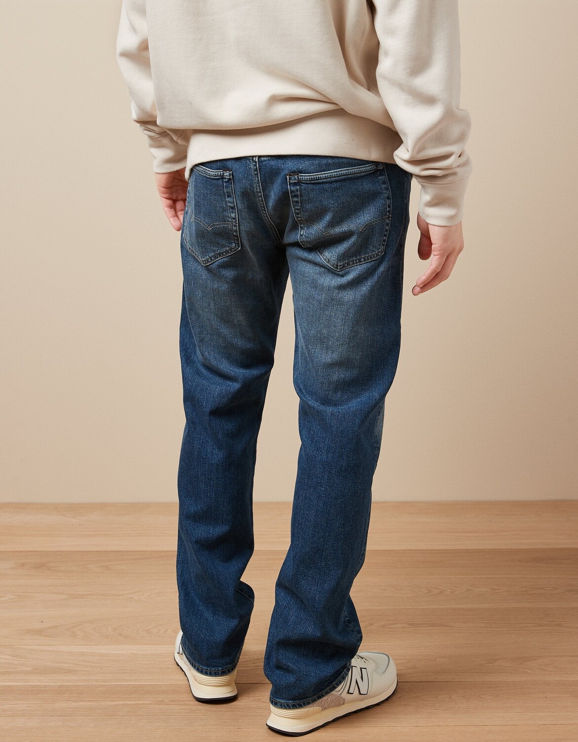 Свободные прямые джинсы AE EasyFlex American Eagle Outfitters, цвет Medium Wash