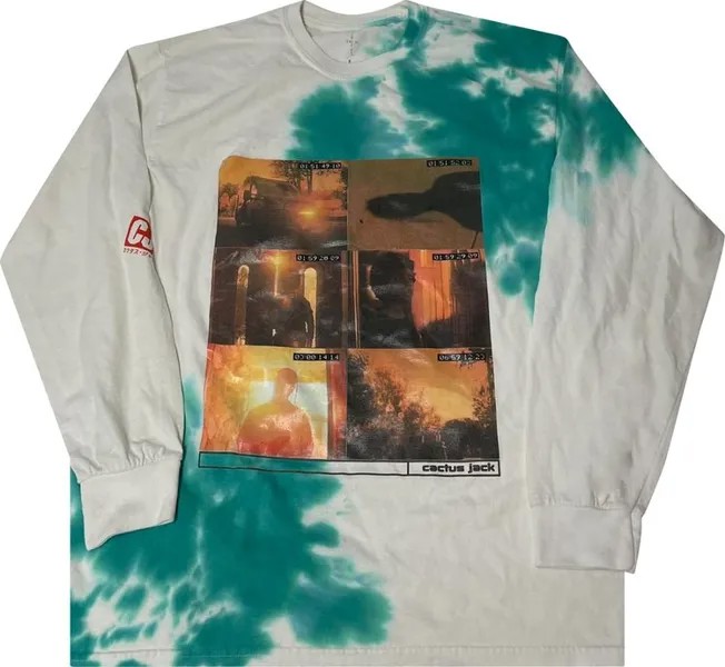 Футболка Cactus Jack by Travis Scott Something's Coming II Long-Sleeve T-Shirt 'White Bleach', разноцветный