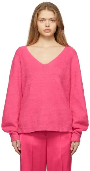 Розовый свитер с принтом \Облако\