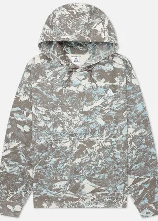 Мужская толстовка Nike ACG NRG Therma-Fit All Over Print Fleece Hoodie, цвет серый, размер XXL