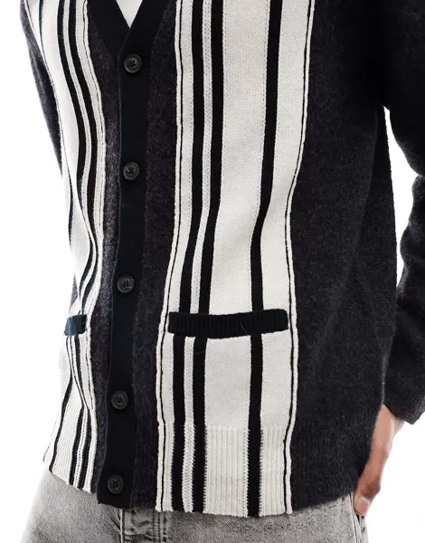 Черный вязаный кардиган AllSaints Berkley