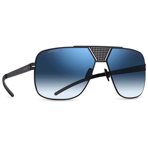Титановые солнцезащитные очки GRESSO San Francisco - квадратные / синие