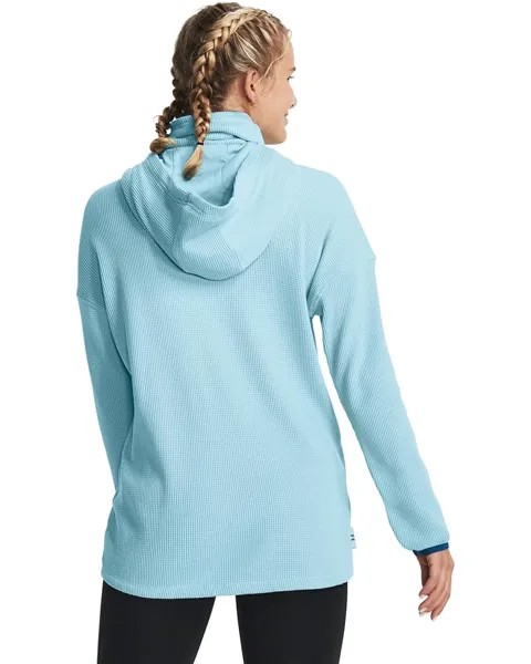 Худи Under Armour Waffle Funnel Hoodie, цвет Blizzard/Varsity Blue