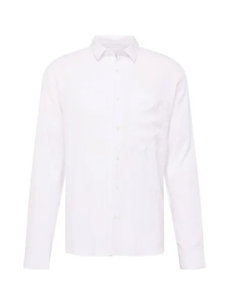 Рубашка на пуговицах стандартного кроя TOPMAN, белый