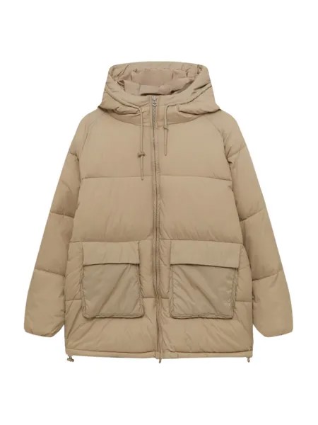 Зимняя куртка Pull&Bear, светло-коричневый