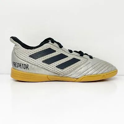 Футбольные бутсы Adidas Boys Predator 19.4 Sala G25829 серебристые, размер 13K