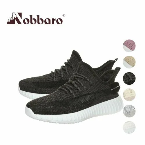 Кроссовки Nobbaro, полнота 6 (RU)/ на среднюю стопу, размер 37, черный/белый