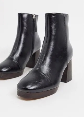 Черные ботинки на платформе ASOS DESIGN-Черный цвет