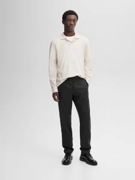 Рубашка поло с длинным рукавом из 100% хлопка Massimo Dutti, бежевый
