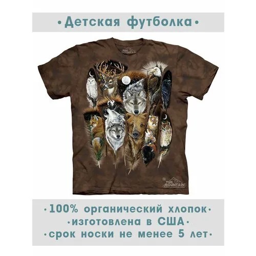 Футболка The Mountain, размер S-Y, коричневый