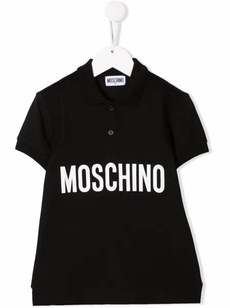 Moschino Kids рубашка поло с логотипом