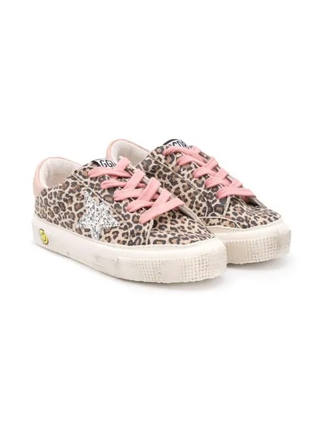 Golden Goose Kids кеды с леопардовым принтом