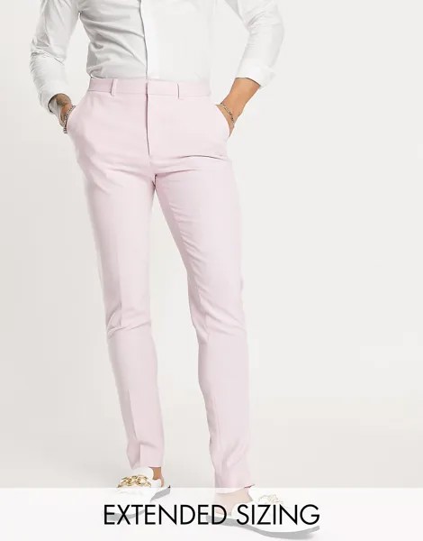 Розовые элегантные брюки скинни ASOS DESIGN