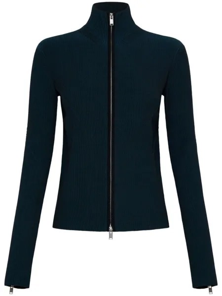 Dion Lee кардиган в рубчик на молнии, синий