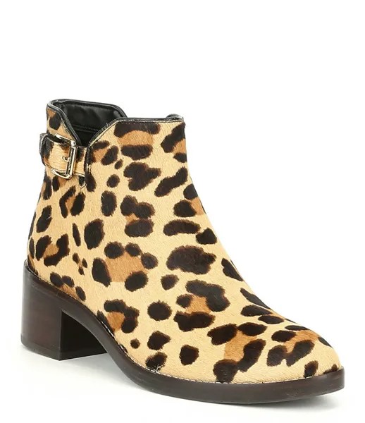 Cole Haan Женские ботинки с леопардовым принтом Harrington Grand Пряжка Ботильоны НОВИНКА