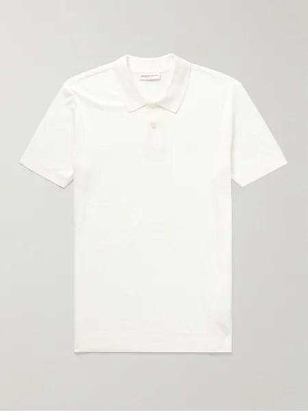 Рубашка поло Jarrett Slim Fit из хлопка и модала ORLEBAR BROWN, белый