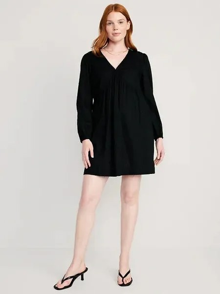 Свободное платье в горошек Old Navy Black, размер M