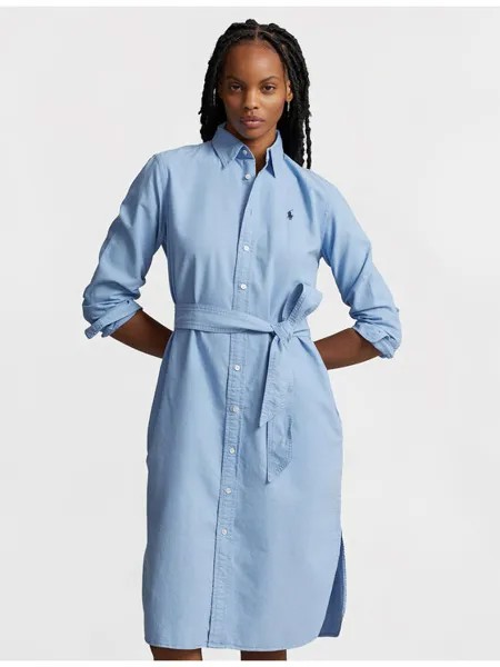 Платье-рубашка прямого кроя Polo Ralph Lauren, синий