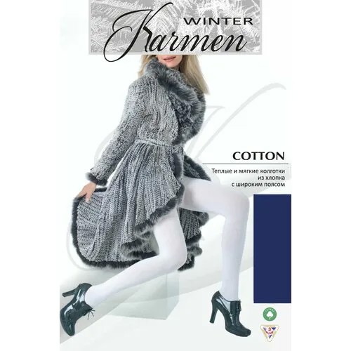 Колготки Karmen Cotton, 250 den, размер 4, синий