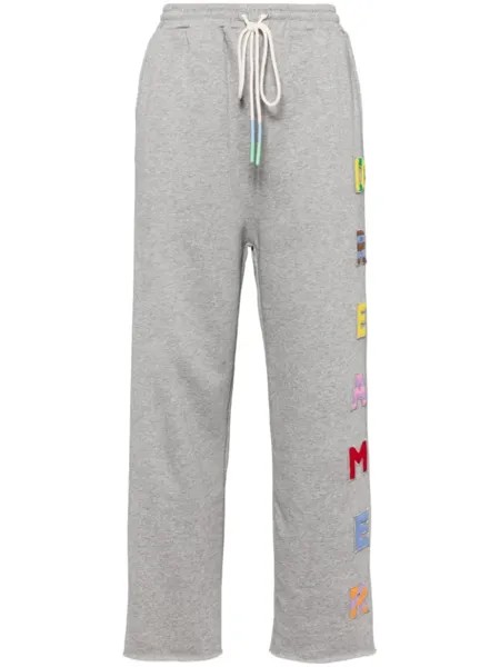 Mira Mikati спортивные брюки из органического хлопка в технике пэчворк, серый