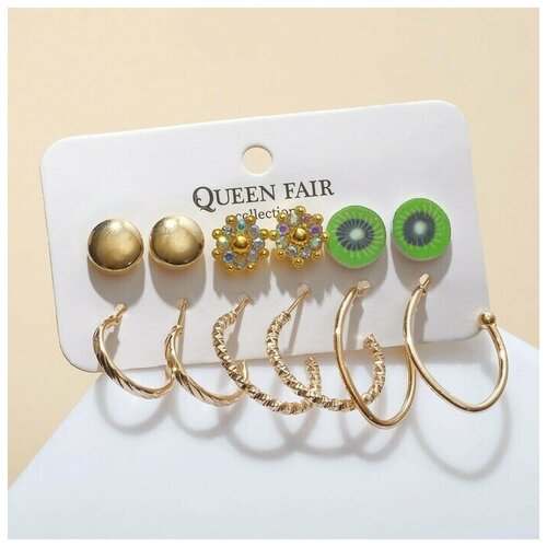 Серьги Queen Fair, эмаль, пластик, розовый