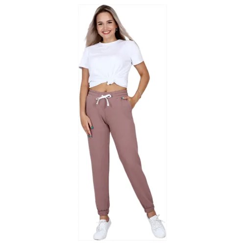 Брюки женские Бр-26/ ElenaTex / N.E.W. /(футер с лайкрой: хлопок 80%, лайкра 5%,полиэстер 15%) / 44 / хаки