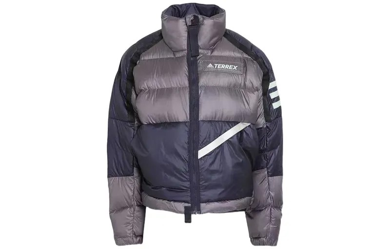 Пуховик женский темно-синий Adidas