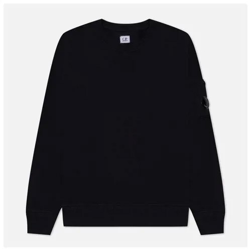 Мужская толстовка C.P. Company Cotton Fleece Garment Dyed чёрный, Размер XXL