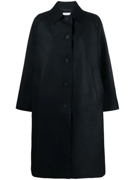 Harris Wharf London single-breasted virgin wool coat, синий