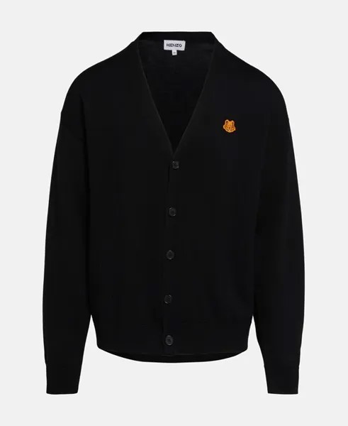 Шерстяной кардиган Kenzo, черный