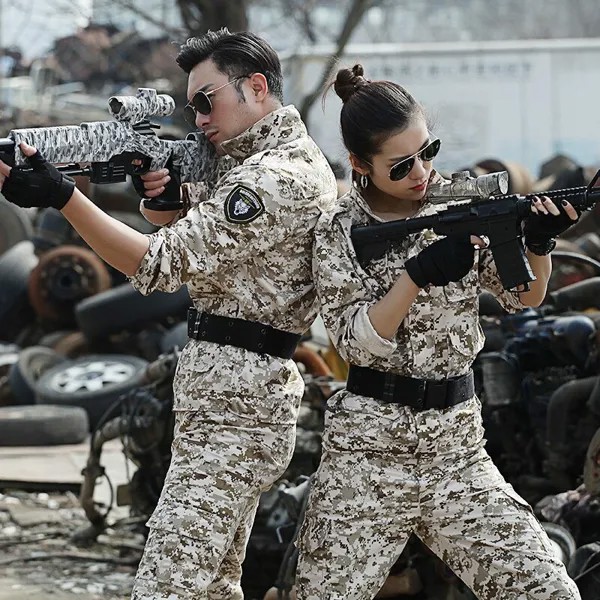 Военная униформа, камуфляжные комплекты, Боевая куртка и брюки, унисекс, мужской Тактический рабочий армейский костюм для женщин