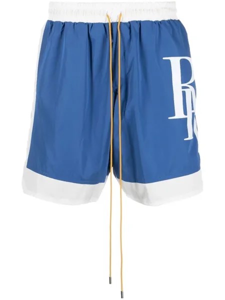 Шорты с логотипом RHUDE, синий
