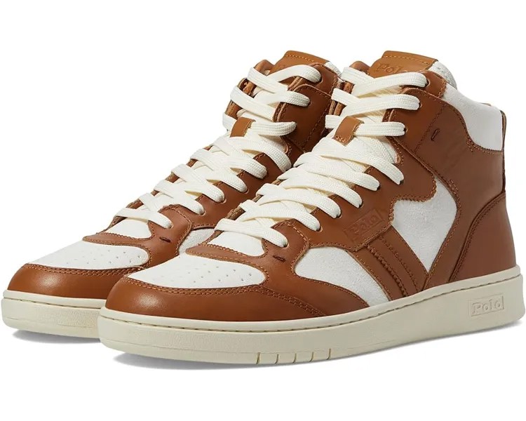 Кроссовки Polo Ralph Lauren Court High-Top Sneaker, цвет Burnished Tan