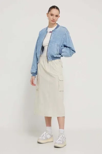 Юбка Tommy Jeans, бежевый
