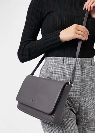 Серая сумка через плечо с регулируемым ремешком Paul Costelloe-Розовый цвет