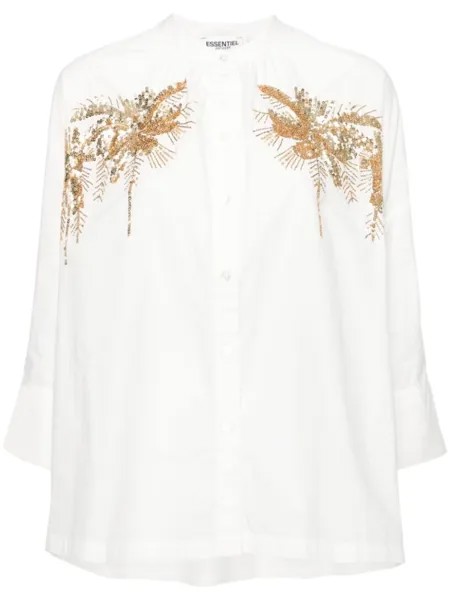 Essentiel Antwerp рубашка Fergana с вышивкой, белый
