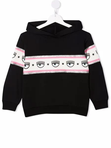 Chiara Ferragni Kids худи с узором Logomania