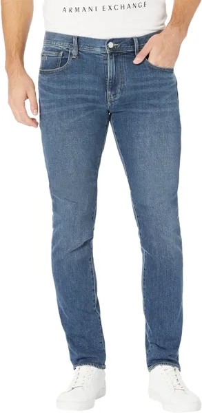 Джинсы Slim Fit Five-Pocket Jeans Armani Exchange, цвет Indigo Denim