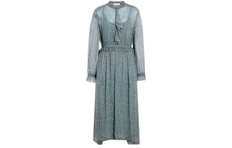 Платье с длинными рукавами женское серое Coach