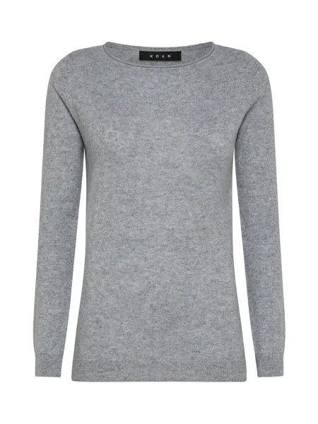 Koan Collection Пуловер с вырезом «лодочка» из чистого кашемира, серый