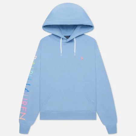 Женская толстовка Polo Ralph Lauren Ombre Logo Fleece Hoodie, цвет голубой, размер L