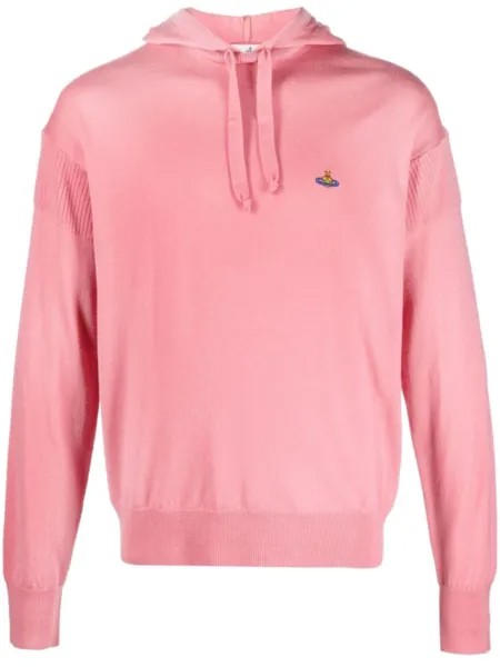 Vivienne Westwood худи из вирджинской шерсти с вышивкой Orb, розовый