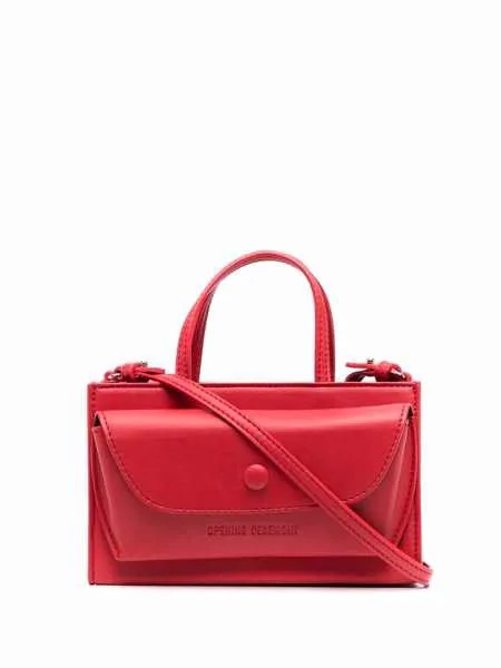 Opening Ceremony FAKE LEATHER RAZOR CLAM BAG EUGENIA RED