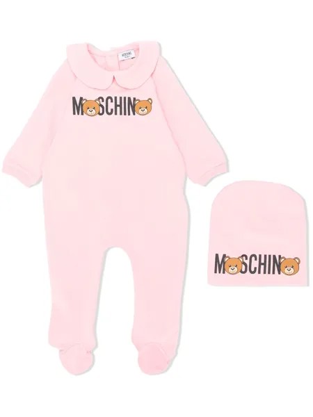 Moschino Kids пижама с принтом логотипа