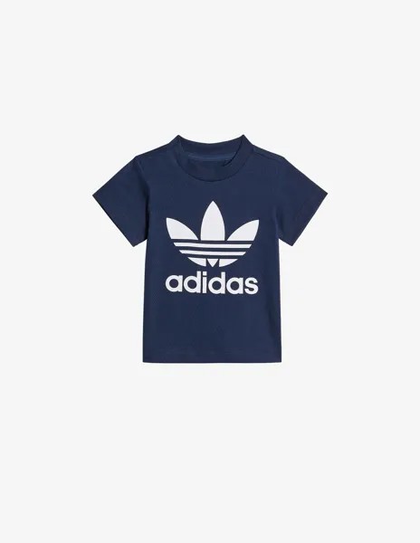 Футболка с изображением трилистника Adidas Originals, синий