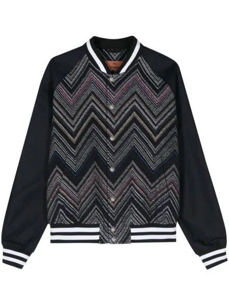 Missoni бомбер со вставками, синий