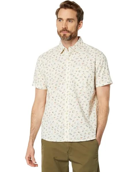 Рубашка L.L.Bean Signature Woven Cotton Short Sleeve, цвет Cream Fishing Flies