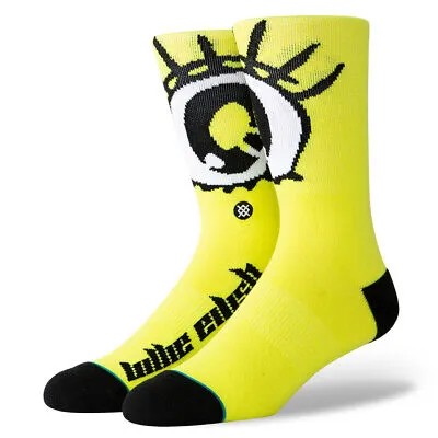 Носки для экипажа Stance x Billie Eilish Anime Eyes (неоново-желтые) Носки с графическим принтом