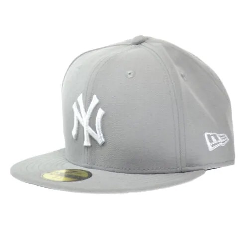 Кепка New Era New York Yankees MLB Basic 59FIFTY серо-белая