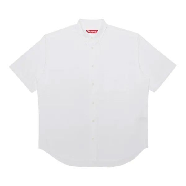 Рубашка Supreme Loose Fit Short-Sleeve Oxford 'White', белый